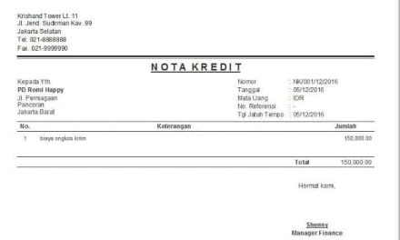 Nota Kredit: Bikin Pencatatan Transaksi Lebih Rapi