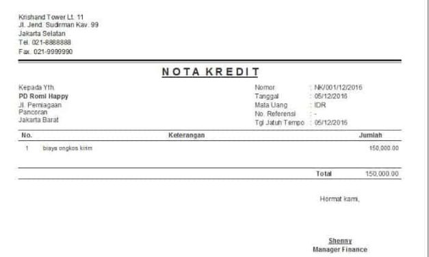 Nota Kredit: Bikin Pencatatan Transaksi Lebih Rapi