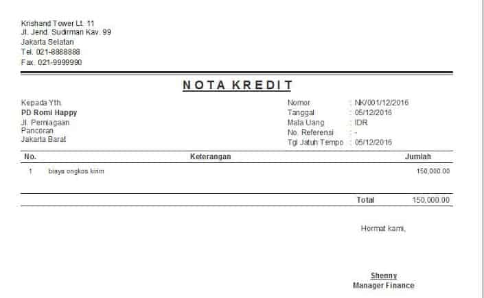Nota Kredit: Bikin Pencatatan Transaksi Lebih Rapi